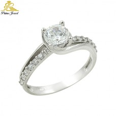 Gümüş Zirkon Taşlı Yüzük